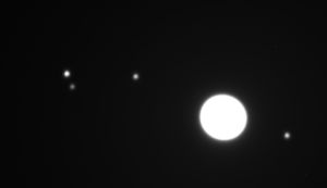 Jupyter’s moons (Ganymede, Callisto, Europa, Io)