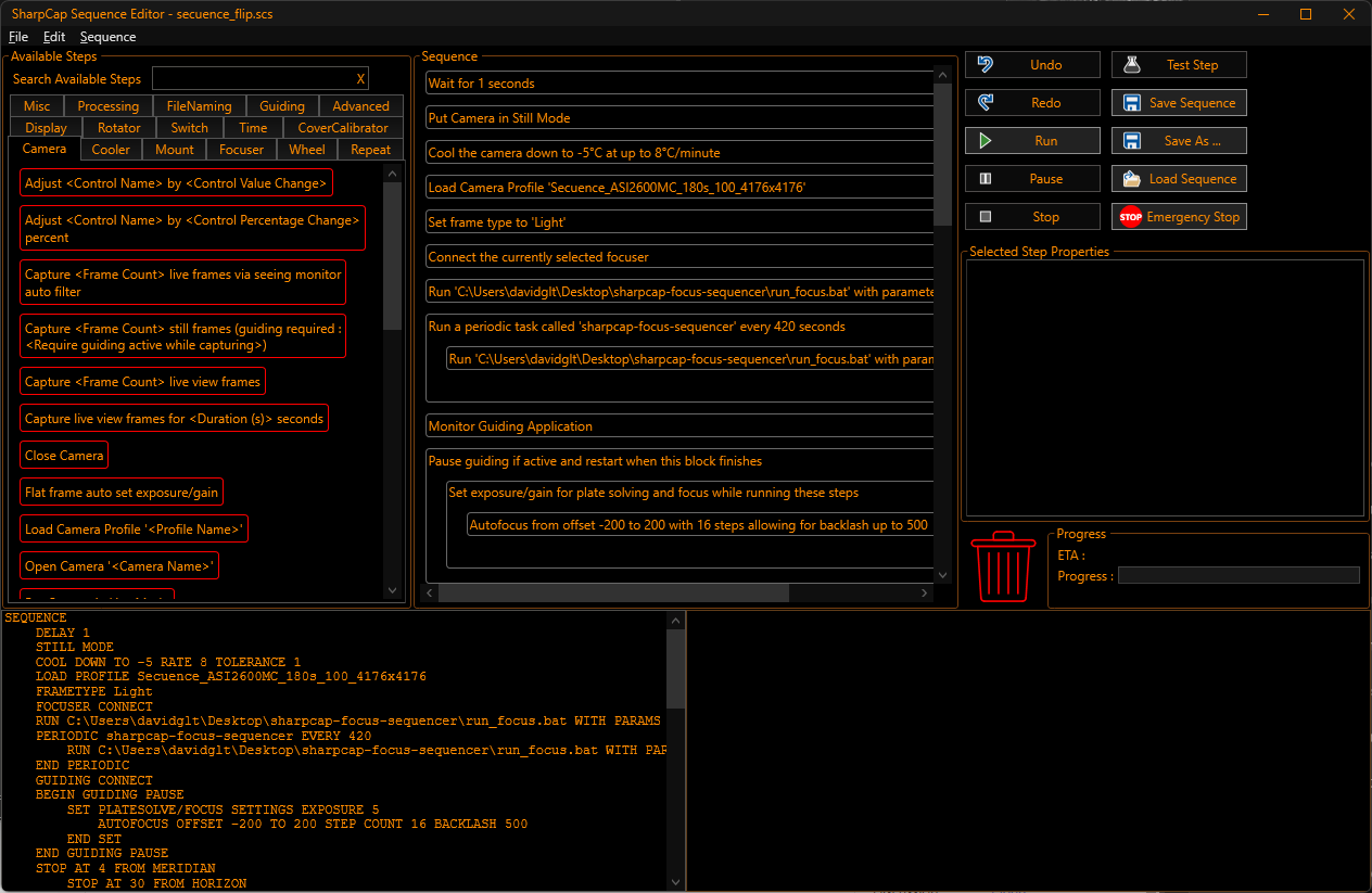 SharpCap Focus Secuencer